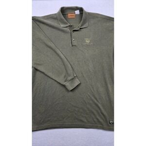 Vintage Yamaha 2001 ATV Long Sleeve Waffle Polo Shirt Olive Green ATV